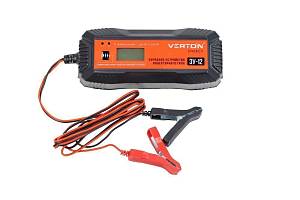 Зарядное устройство VERTON Energy ЗУ-12 (230/50 В/Гц, мощн. 80Вт. напряж. аккум. 12/24 В,емкость обсл. аккум.20-150Ач,заряд. ток 12А, раб. темп. (-20) - (+40) С, LCD) 10 шт/уп